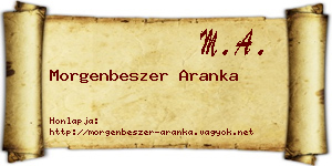 Morgenbeszer Aranka névjegykártya